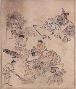 Battage du riz - Kim Hong Do